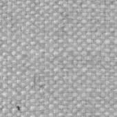 Woven gray fabric texture displaying a dense, irregular grid pattern with visible threads and a matte finish; includes product code imprint.